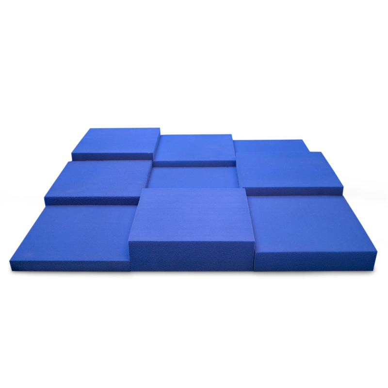 Acoustic foam panel Ecosound Pattern Velvet 60mm, 60x60cm color blue