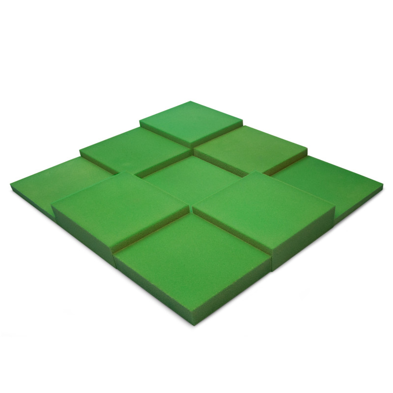 Acoustic foam panel Ecosound Pattern Velvet 60mm, 60x60cm color green