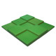 Acoustic foam panel Ecosound Pattern Velvet 60mm, 60x60cm color green