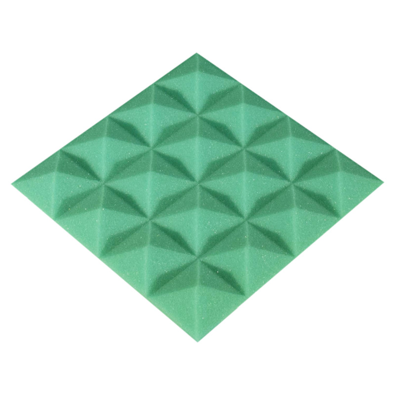 Ecosound Pyramid Color acoustic foam panel 15 mm thick, 20x20 cm, green