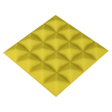 Acoustic foam panel Ecosound Pyramid Color 20 mm thick, 20x20 cm, yellow