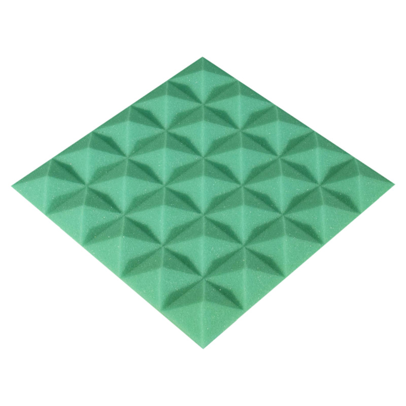 Ecosound Pyramid Color acoustic foam panel 20 mm thick, 25x25 cm, green