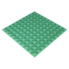Acoustic foam panel Ecosound Pyramid Color 15 mm thick, 50x50 cm, green