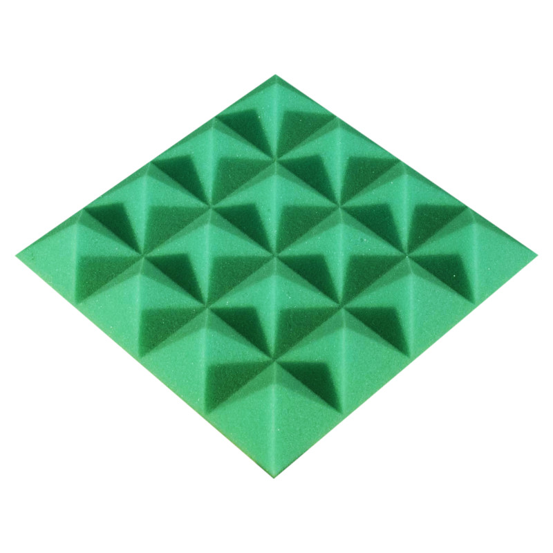 Ecosound Pyramid Color acoustic foam panel 25 mm thick, 20x20 cm, green