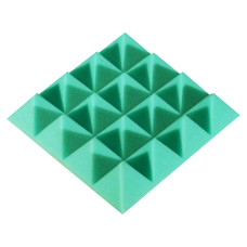 Acoustic foam panel Ecosound Pyramid Color 50 mm thick, 20x20 cm, green