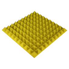 Acoustic foam panel Ecosound Pyramid Color 50 mm thick, size 50x50 cm, yellow