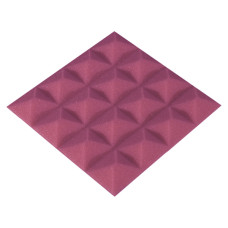 Acoustic foam panel Ecosound Pyramid Color 15 mm thick, 20x20 cm, pink