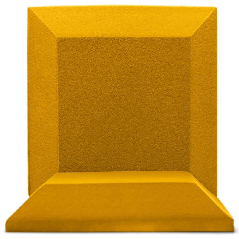 Velvet acoustic panel made of acoustic foam Ecosound Velvet Gold 25x25cm 50mm Golden color