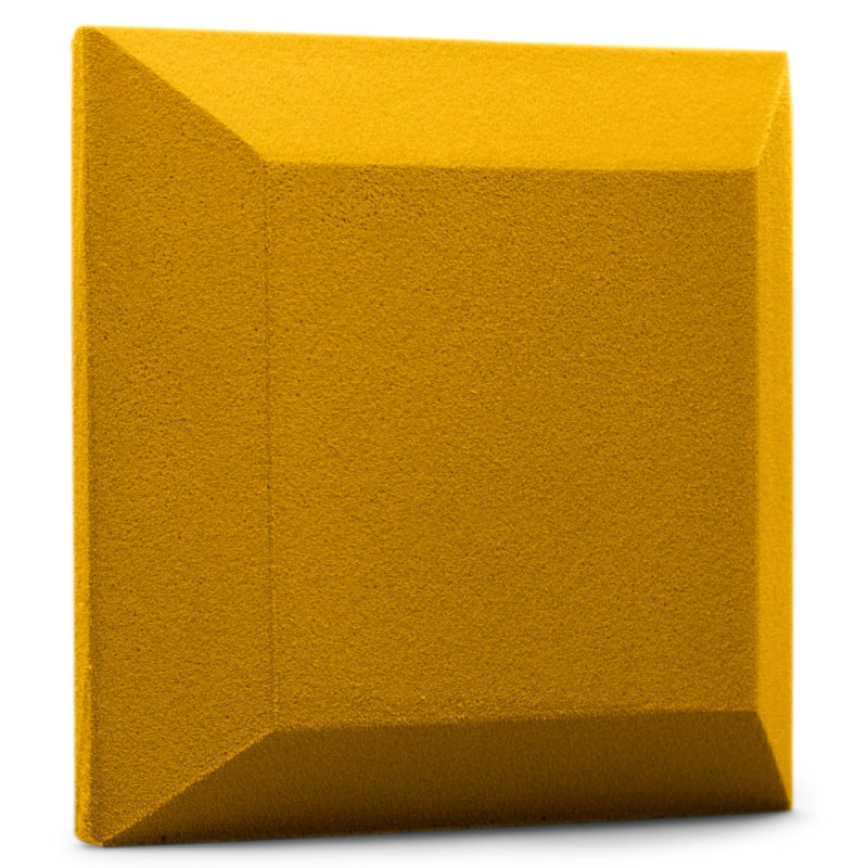 Velvet acoustic panel made of acoustic foam Ecosound Velvet Gold 25x25cm 50mm Golden color