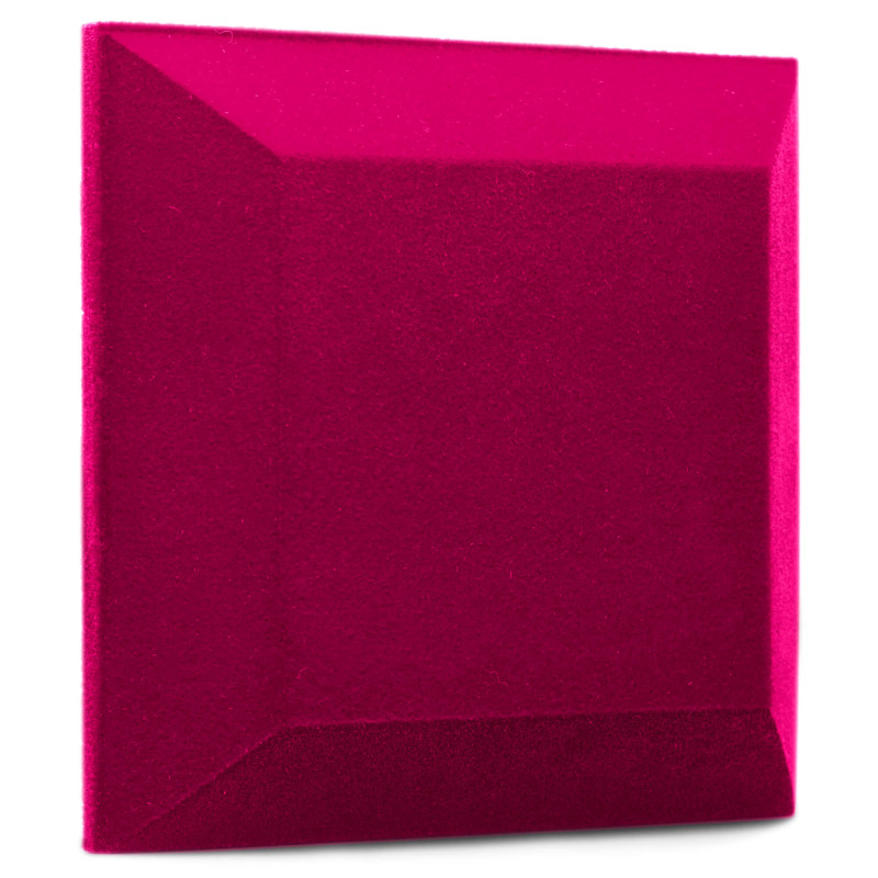 Velvet acoustic panel made of acoustic foam Ecosound Velvet Pink 25x25cm 50mm 