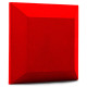 Velvet acoustic panel made of acoustic foam Ecosound Velvet Red 25x25cm 50mm 