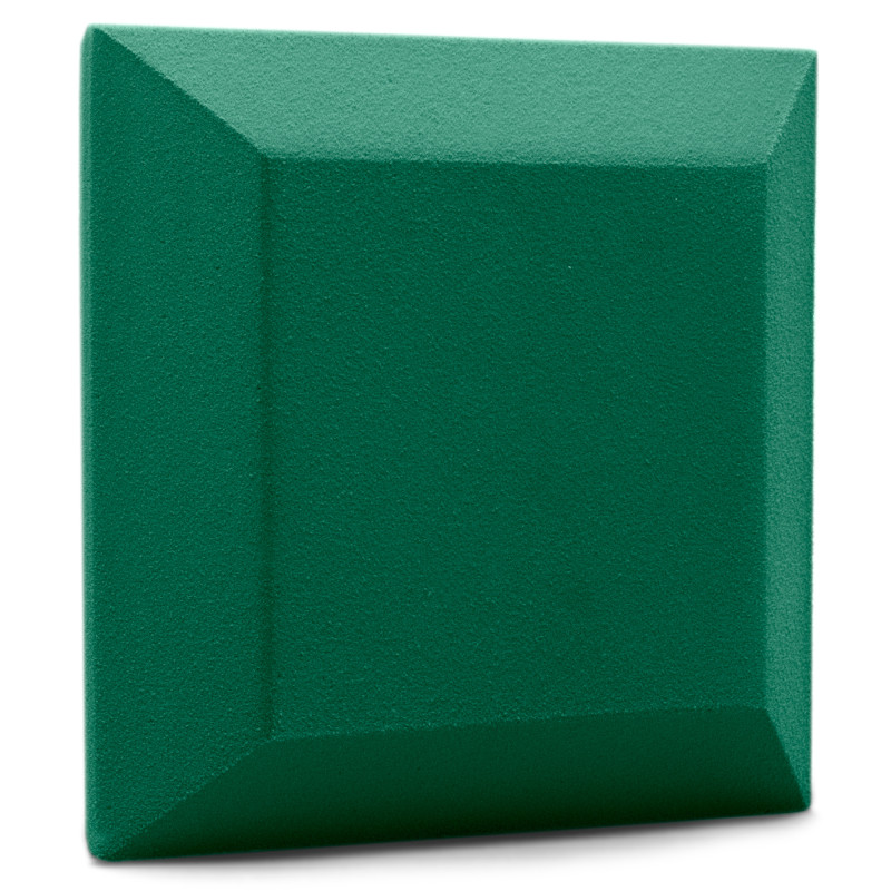 Velvet acoustic panel made of acoustic foam Ecosound Velvet Kelly green 25x25cm 50mm