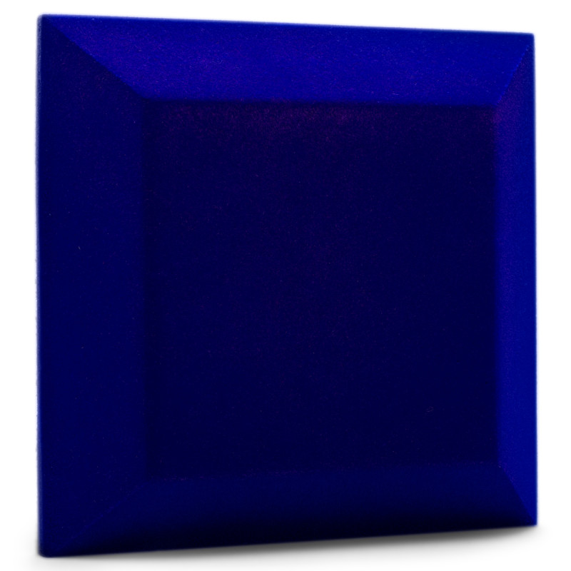 Velvet acoustic panel made of acoustic foam Ecosound Velvet Electric blue 25x25cm 50mm