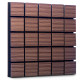 Acoustic panel Ecosound Tetras Wood Venge Contrast 50x50cm 33mm color brown striped