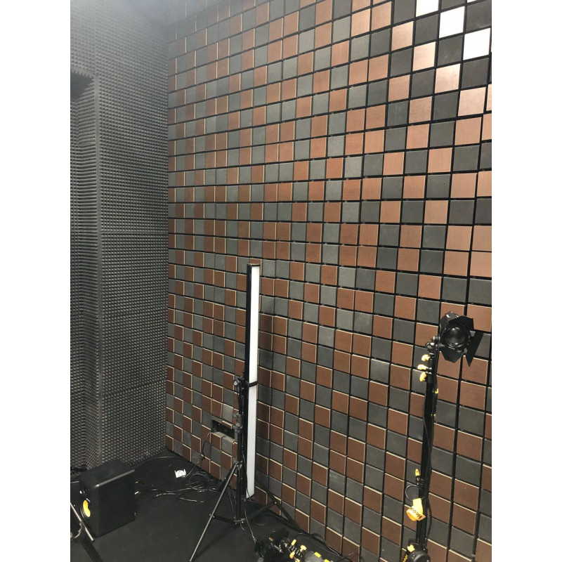 Acoustic foam panel Ecosound Tetras Gray 100x100cm, 70mm, grey