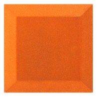 Velvet acoustic panel made of acoustic foam Ecosound Velvet Orange 25x25cm 50mm Orange color