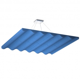 Ecosound Quadro Wave Blue Suspended Sound Absorbing Panel 50mm 1x1m 