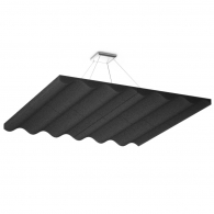 Ecosound Quadro Wave Black Suspended Sound Absorbing Panel 50mm 1x1m 