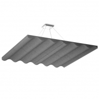 Suspended Sound Absorbing Panel Ecosound Quadro Wave Grey 50mm 1x1m Grey