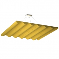 Ecosound Quadro Wave Yellow Suspended Sound Absorbing Panel 50mm 1x1m