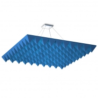 Ecosound Quadro Pyramid Blue Suspended Sound Absorbing Panel 50mm 1x1m 