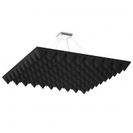 Suspended Sound Absorbing Panel Ecosound Quadro Pyramid Black 50mm 1x1m 