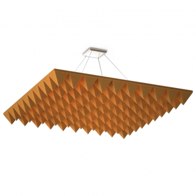 Купить suspended sound absorbing panel ecosound quadro pyramid orange 50mm 1x1m  по низкой цене