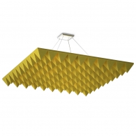 Ecosound Quadro Pyramid Yellow Suspended Sound Absorbing Panel 50mm 1x1m 