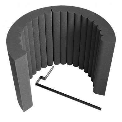 Купить acoustic shield for microphone ecosound ecos wave 53x40cm 80mm graphite black по низкой цене