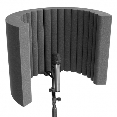 Купить acoustic shield for microphone ecosound ecos wave 53x40cm 80mm graphite black по низкой цене