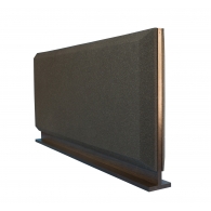 Desktop acoustic screen for office tables Ecosound Trapeze screen 1200 х 600 Graphite Black