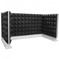 Set of acoustic screens for call centers Ecosound Pyramid Gray U-TYPE 120x60 cm + 60x60 cm grey