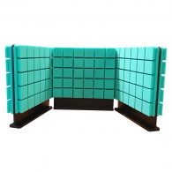 Set of acoustic screens for call centers Ecosound Tetras Green 60x60 cm 3 pcs