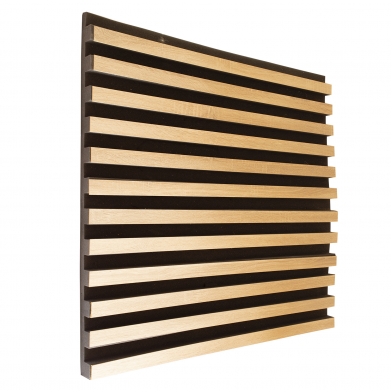 Купить acoustic panel ecosound comb wood sonoma 100x100cm 53mm light oak color по низкой цене