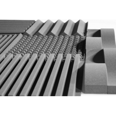 Купить acoustic foam panel ecosound volna xl 50mm, 50x50cm graphite black по низкой цене