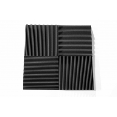 Купить acoustic foam panel ecosound volna m 40mm, 50x50cm graphite black по низкой цене