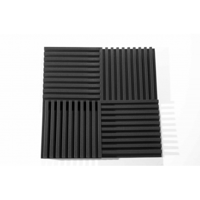 Купить acoustic foam panel ecosound comb 50mm, 50x50cm graphite black по низкой цене