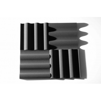 Купить acoustic foam panel ecosound volna xl 50mm, 50x50cm graphite black по низкой цене