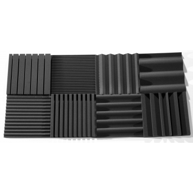 Купить acoustic foam panel ecosound volna xl 50mm, 50x50cm graphite black по низкой цене