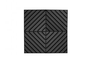 Acoustic Wave panel 70mm, graphite black 50x50cm (4 pieces on the photo)