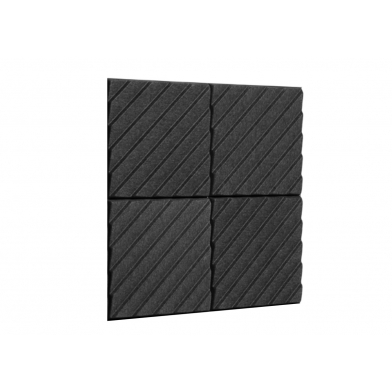 Купить acoustic panel ecosound acoustic wave 50mm, 50x50cm graphite black по низкой цене