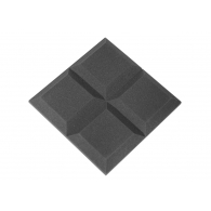 Acoustic foam panel Ecosound Quatro 50mm, 50x50cm graphite black