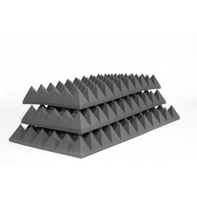 Купить acoustic foam panel ecosound pyramid xl 120mm 1.2mx0.6m graphite black по низкой цене