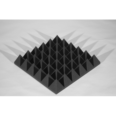 Купить acoustic foam panel ecosound pyramid xlmini 120mm 0.6x0.6m graphite black по низкой цене