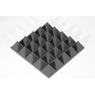 Acoustic foam panel Ecosound pyramid 100mm Mini, 0.5x0.5m black graphite