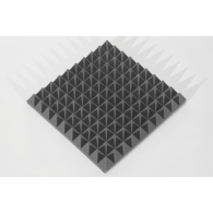 Acoustic foam panel Ecosound pyramid 70mm Mini, 0.5x0.5m black graphite