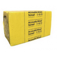 Acoustic mineral wool AcousticWool Sonet 50mm-sound insulation of airborne noise-48kg/m3 1mx0.6m (6.0m2/pack) color light yellow