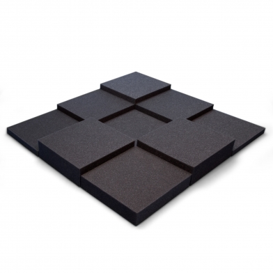 Купить acoustic foam panel ecosound pattern black 60mm, 60x60cm  по низкой цене