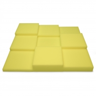 Acoustic foam panel Ecosound Pattern Yellow 60mm, 60x60cm 