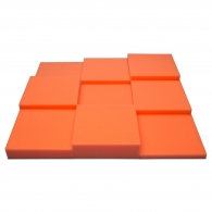 Acoustic foam panel Ecosound Pattern Orange 60mm, 60x60cm 